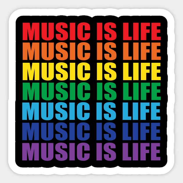 music is life typography repeat texts Sticker by teemarket